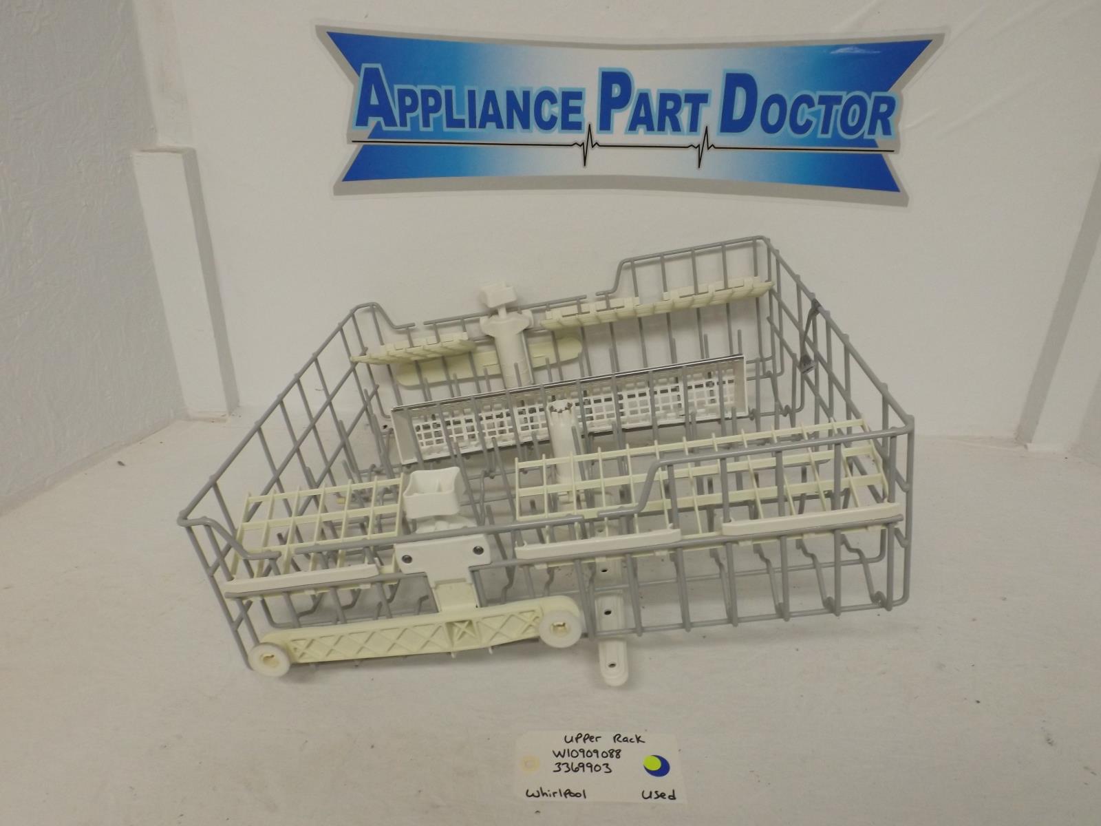 Whirlpool Dishwasher W10909088 3369903 Upper Rack Used Whirlpool Dishwasher W10909088 3369903 Upper Rack Used